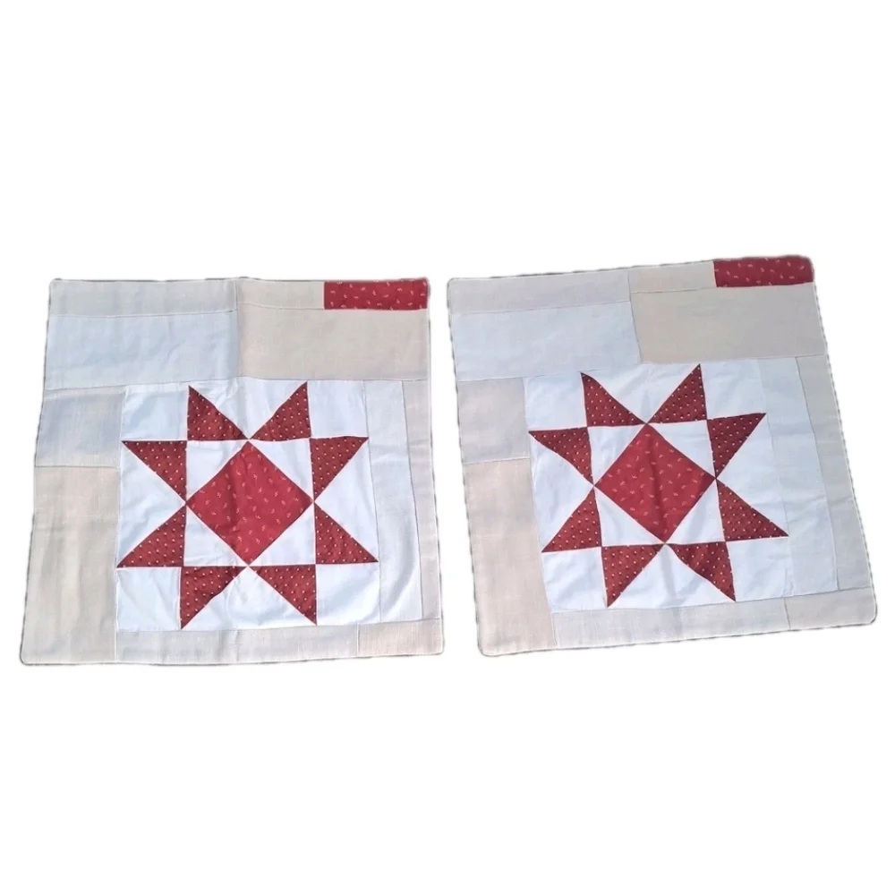 Pottery Barn Landier Pieced Pillow Covers 22x22 Set of 2 NEW